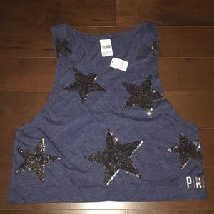 Victoria’s Secret Pink Sequin Star Tank